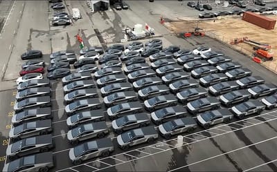 Drone footage shows $40 million worth of Cybertrucks at Tesla’s Giga Texas ready to be delivered