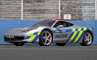 Czech police add Ferrari confiscated from criminals to their fleet