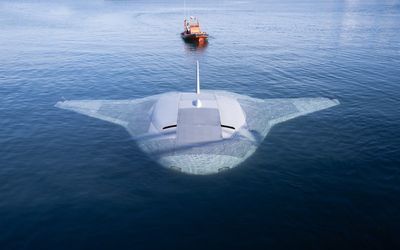 DARPA unveils first images of Manta Ray submersible drone in initial water trials