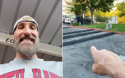 Man wakes to find his angry neighbor built DIY speed bumps outside his house in the middle of the night 