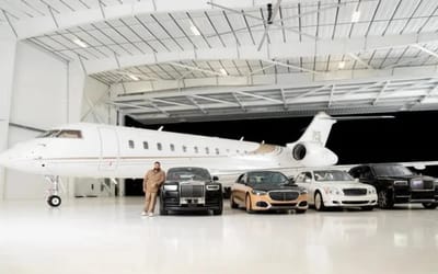 DJ Khaled shows off the millions upon millions upon millions he holds dear in his private hangar