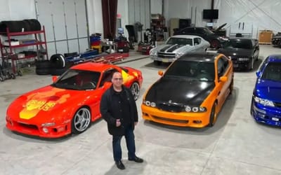 Detroit car collector has the rarest garage possible, stacked with cars from famous movies