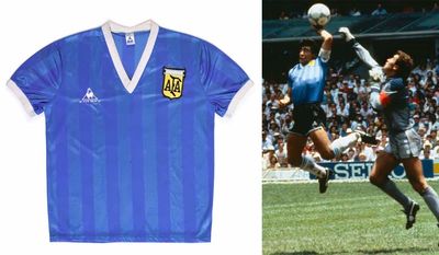 Diego Maradona’s jersey worn during ‘Hand of God’ goal sells for record $9.3 million