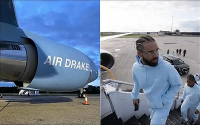 Drake’s $185m private jet has a hidden message under the belly of the aircraft