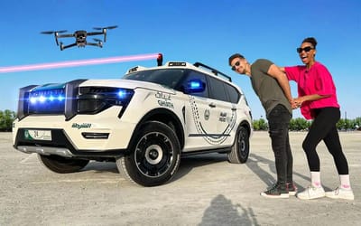 This is the world’s most futuristic police car- it has 12 secret cameras and a drone