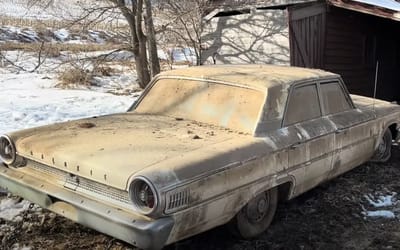 This classic Midwest Ford was buried in dust for 40 years and it still looks like a spaceship