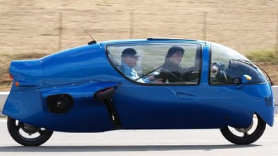 The 1984 Peraves EcoMobile that blends a bike, plane, and car into one bizarre vehicle
