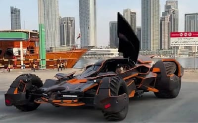 Exact Batmobile replica took 6 months to build with tires weighing over 500 kilos