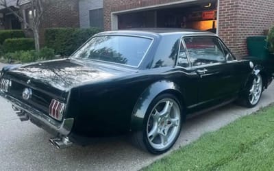 Someone in Indiana dropped the shell of a 1966 Mustang onto a 2008 Porsche 911 chassis
