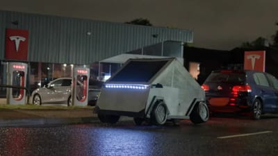 fake-cybertruck-tesla-dealership-sleepover