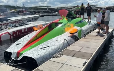 Florida YouTuber Cleetus McFarland unleashes jet-engine boat at America’s wildest race