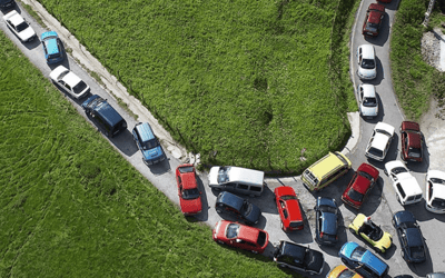 Hundreds of people were stuck in the world's most peaceful traffic jam, they had no reason to be angry