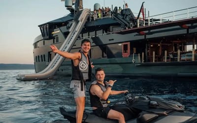 Martin Garrix festival afterparty is on a yacht with a slide, cinema-inspired lounge and tropical bar