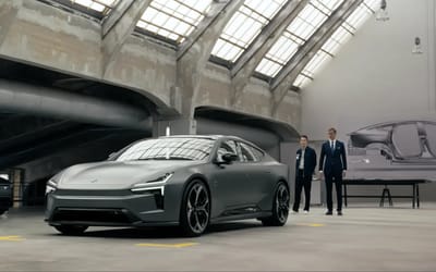 Polestar 5 EV gets James Bond treatment with Alexander Skarsgård highlighting the car's digital mirror magic