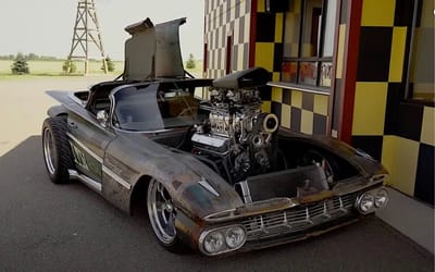 This El Camino drag car is called The Hulk and you don’t want to make it angry