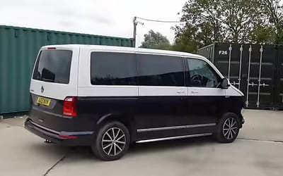 Man buying a Volkswagen Caravelle for his wife has it facing a certain way to hide the damage from her