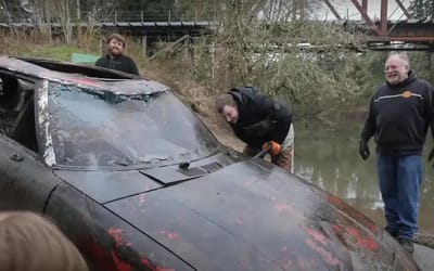 Scuba team asked to retrieve one car from Oregon river, end up finding 6 classic cars