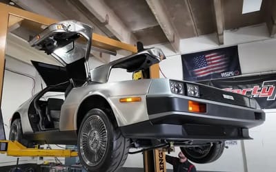 YouTubers put a Ferrari engine inside a DeLorean