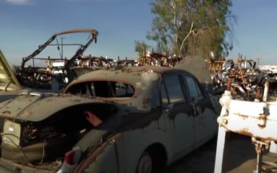 One of the most incredible junkyards is in Fresno, California, 100 acres of old-school metal full of hidden gold