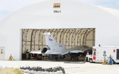 X-59 model tested in wind tunnel as NASA nears no-boom supersonic flight