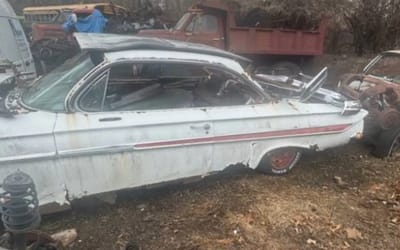 It could be the last time we see this 1961 Chevy Impala, found in Connecticut junkyard full of rusty vehicles