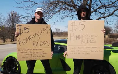 Man offers $5 rides in his Koenigsegg then shocks people with its 5,000 horsepower
