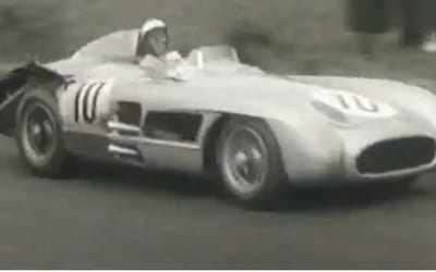 Vintage footage shows when Stirling Moss went flat out in a Mercedes and made history
