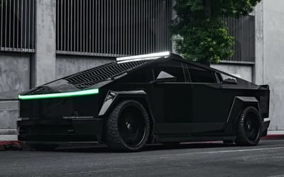 LA customizers do their thing with a Tesla Cybertruck and it would catch your eye from a mile away