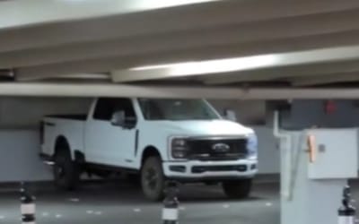 Las Vegas hotel guests awkwardly get Ford F-150 stuck in parking garage with 6' 10'' clearance