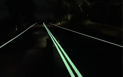 Australia is testing glow-in-the-dark road paint to help night-time travel safety