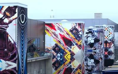 One-of-a-kind robot painter creates murals all over Tesla's Gigafactory