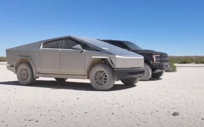Tesla Cybertruck faced off against the Ford Raptor R in Wild West quarter-mile drag race and there was a brutal humiliation