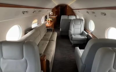 YouTuber shares video from flight on Gulfstream G450