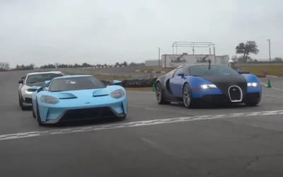 Man says he’s done what every Bugatti owner is scared to do by racing his Veyron on a wet track against other beasts of the game