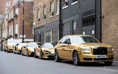 Saudi Prince’s gold-plated cars seen around London