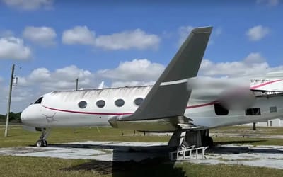 Man visiting tiny Florida airport finds 'secret' abandoned $3M jet behind the hangar