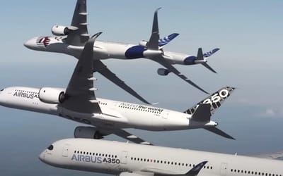 Cockpit footage shows what really went down when five Airbus planes flew together in formation in breathtaking clip