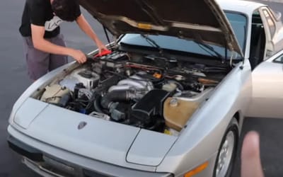 Guys on a mission to buy a car every day bought a broken Porsche 944 and fixed it for two cents