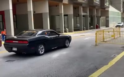 Dodge Challenger seen in New York City playing odd sounds