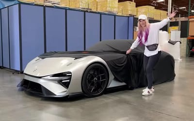 Supercar Blondie showed off top secret Lexus LFA concept that goes from 0 to 100mph in just over 2 seconds