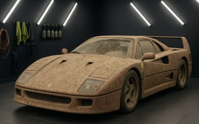 Nigel Mansell’s Ferrari F40 detailed in California, a piece of history restored to its pristine glory