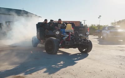 Kansas YouTuber turns a living room couch into a drivable V8-powered beast that turns heads on the highway