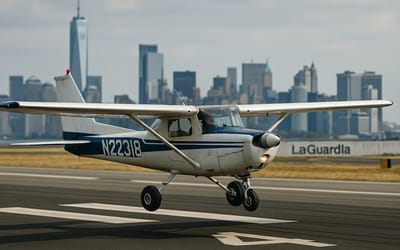 Man given permission to fulfil his obsession with landing a 57-year-old Cessna at one of NYC’s major airports