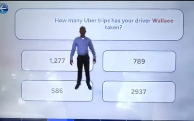 Uber driver Wallace built a game to teach passengers about himself and it’s hilariously genius