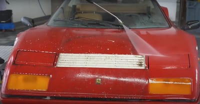 Abandoned barn find Ferrari gets first wash in 28 years