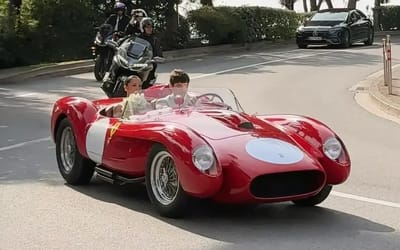 F1 star Charles Leclerc gets married and uses $40,000,000 Ferrari as his wedding getaway car