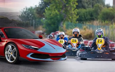 When a Ferrari 296 raced the most powerful machine in go-karting it wasn't a fair fight
