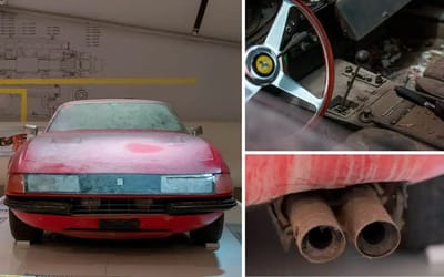 This Ferrari Daytona was abandoned in a Japanese barn for 40 years