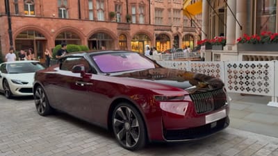 World's most expensive Rolls-Royce, the Droptail 'La Rose Noire', casually spotted in London and it's worth over 30 brand new Ferraris