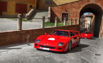 Street lined with Ferrari’s temporarily becomes most expensive road in the world